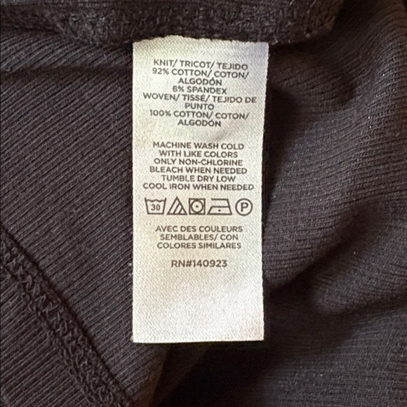 NWT LOFT Mixed-Media Blouse Split-Neck Puff-Sleeve Women’s XL Black Ribbed Plaid - Picture 8 of 8